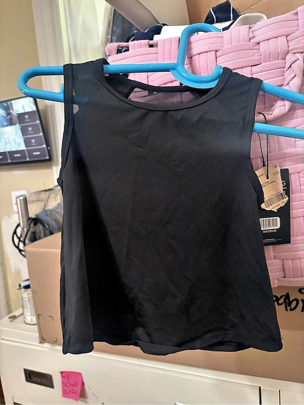 90 Degree by Reflex Jersey Take a Risk Tank Athletic Tank in Black Size XS Like